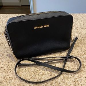 Michael Kors Black Saffiano Leather Crossbody